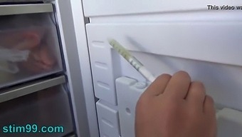 Intense Gynecological Procedure With Syringe Injection Into Uterus