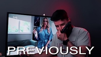 Melanie Hicks Gets Stuck To A Desk And Fucked By Step Fantasy Threesome