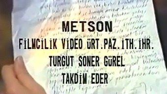 Turkish Couple'S Passionate Kiss And Playful Breasts