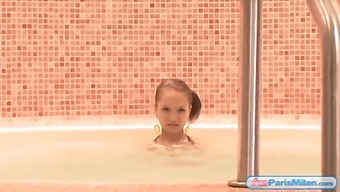 Paris Milan, The Young Vixen, Indulges In A Jacuzzi Session While Clad In A Bikini, Solely To Entice You