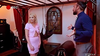 Stepdaughter Fulfills Stepdad'S Kinky Dungeon Role-Playing Desire In Hd