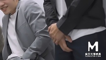 Asian Models Indulge In Hardcore Group Sex And Rough Play At A Wild Party