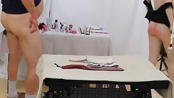 Viva Athena And Candy White In Bdsm Scene With Spanking, Oral Sex, And Facial