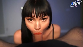 Pov Video Of A Brunette With Big Natural Tits
