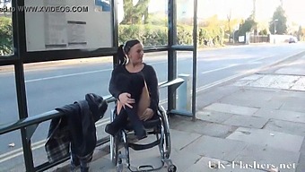 Public Nudity And Flashing By Disabled Adult Film Actress And Exhibitionist Princess