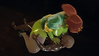 Shrek'S Princess Fiona Gets Covered In Orc Cum In 3d