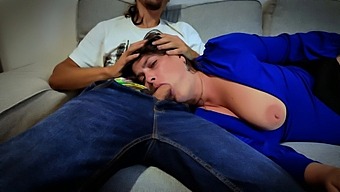 Amazingly Hot Stepmom Gets Her Mouth Destroyed By Stepson!