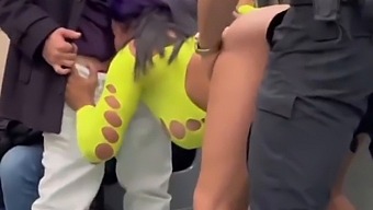 Luna Bella'S Steamy Subway Solo Show With Intense Ass Shake And Satisfying Squirt