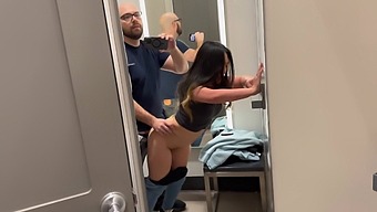 Beautiful Asian Woman’s Secret Affair In A Shopping Mall Dressing Room