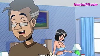 Stepson Gets Help From His Busty Mommy To Reach Orgasm In This Cartoon.